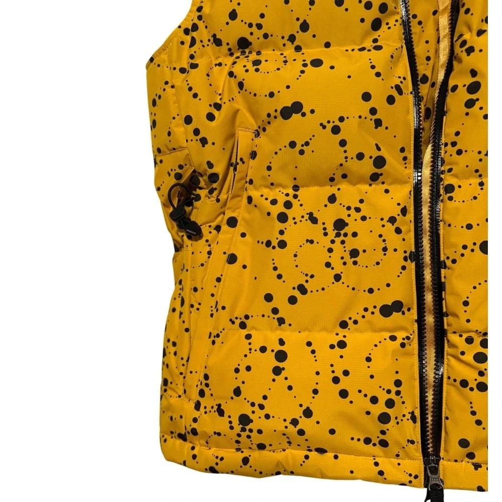 Nike NikeLab ACG Insulating Down Vest, Yellow Black Paint Splatter, Size Small